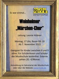 Plakat Weinheimer Märchenchor